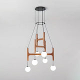 Terra Chandelier Geometric Wood