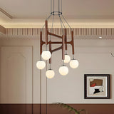 Terra Chandelier Geometric Wood