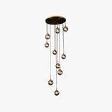 Valentina Modern Spiral Ball Glass Staircase Chandelier