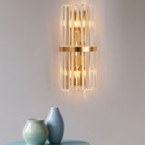 Kristy Luxury Gold Crystal Bedroom Bedside Wall Lamp