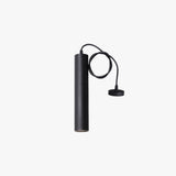 Yore Modern Cylinder Shape Linear Pendant Light Black Metal