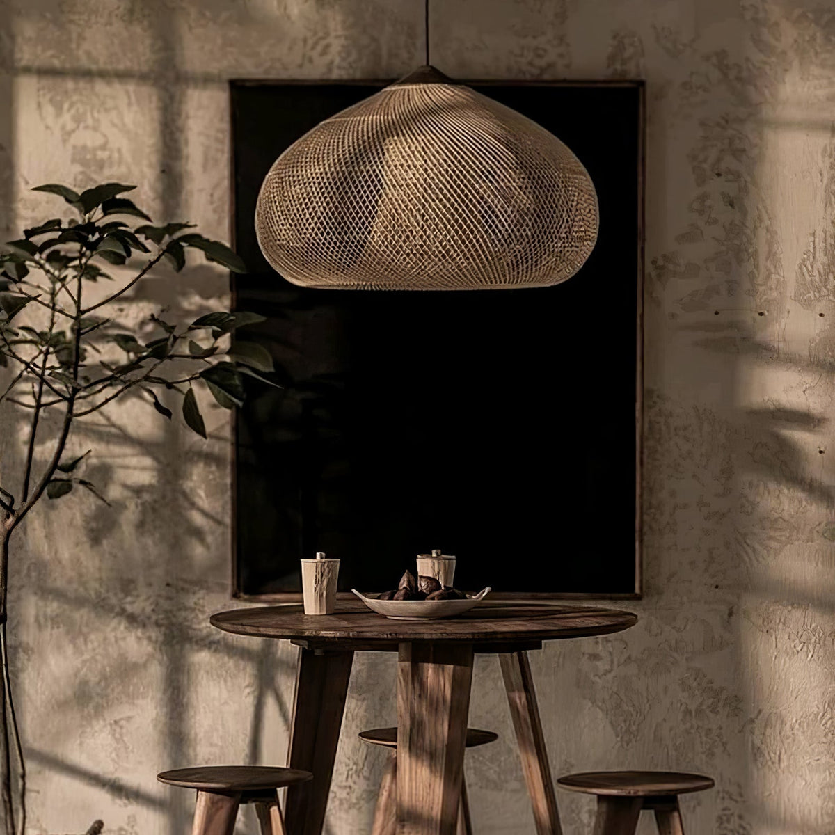 Evelyn Braided Rattan Livingroom Pendant Lamp