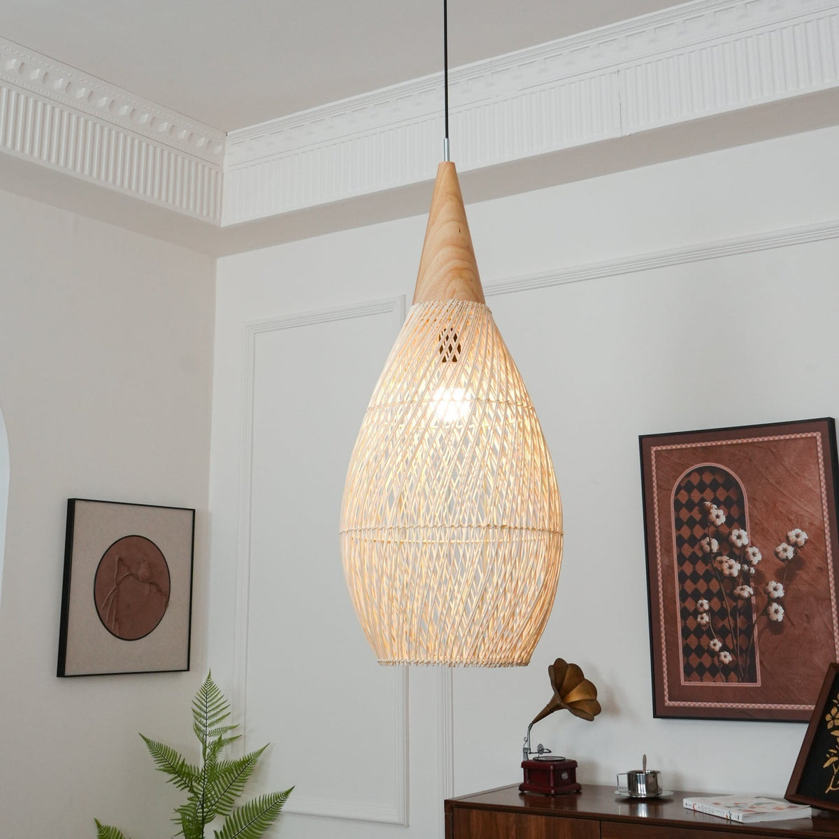 Evelyn Braided Rattan Livingroom Pendant Lamp