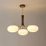 Candy Brass Wooden Glass Persimmon Chandelier