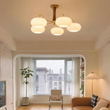 Candy Brass Wooden Glass Persimmon Chandelier