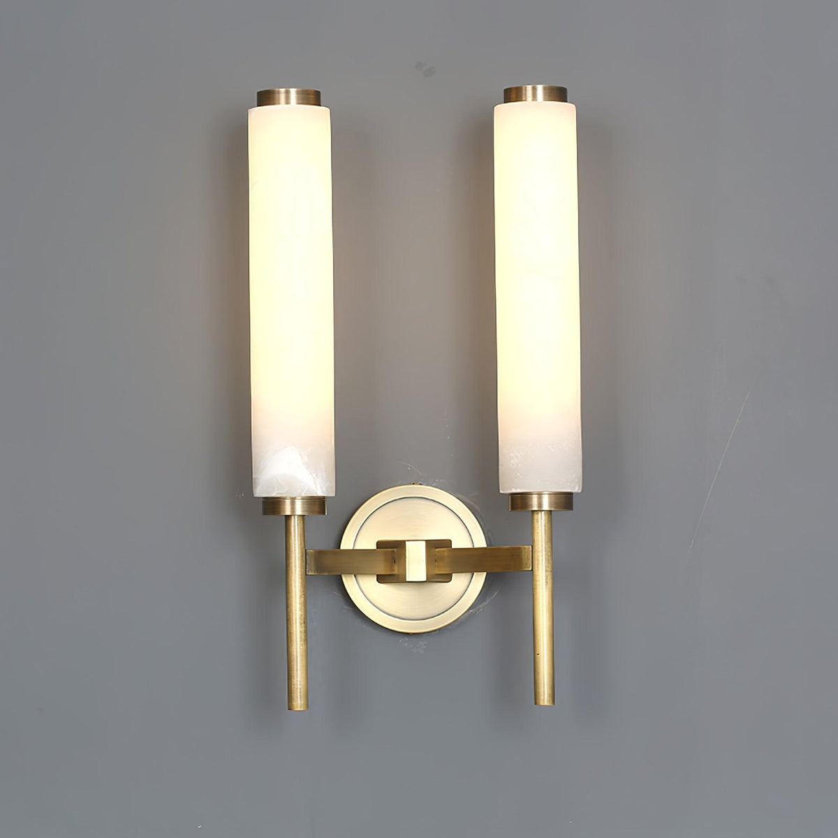 Jern Art Deco Alabaster Wall Lamp