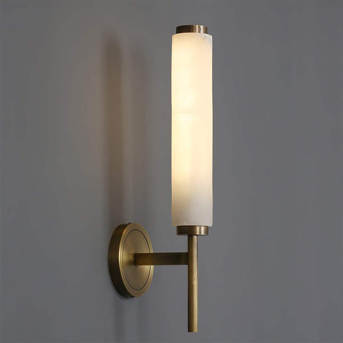 Jern Art Deco Alabaster Wall Lamp