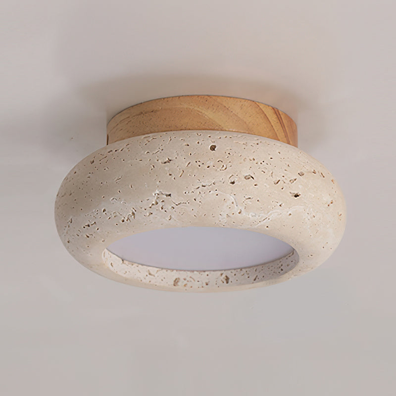 Astra Ceiling Light Mini Donut Travertine