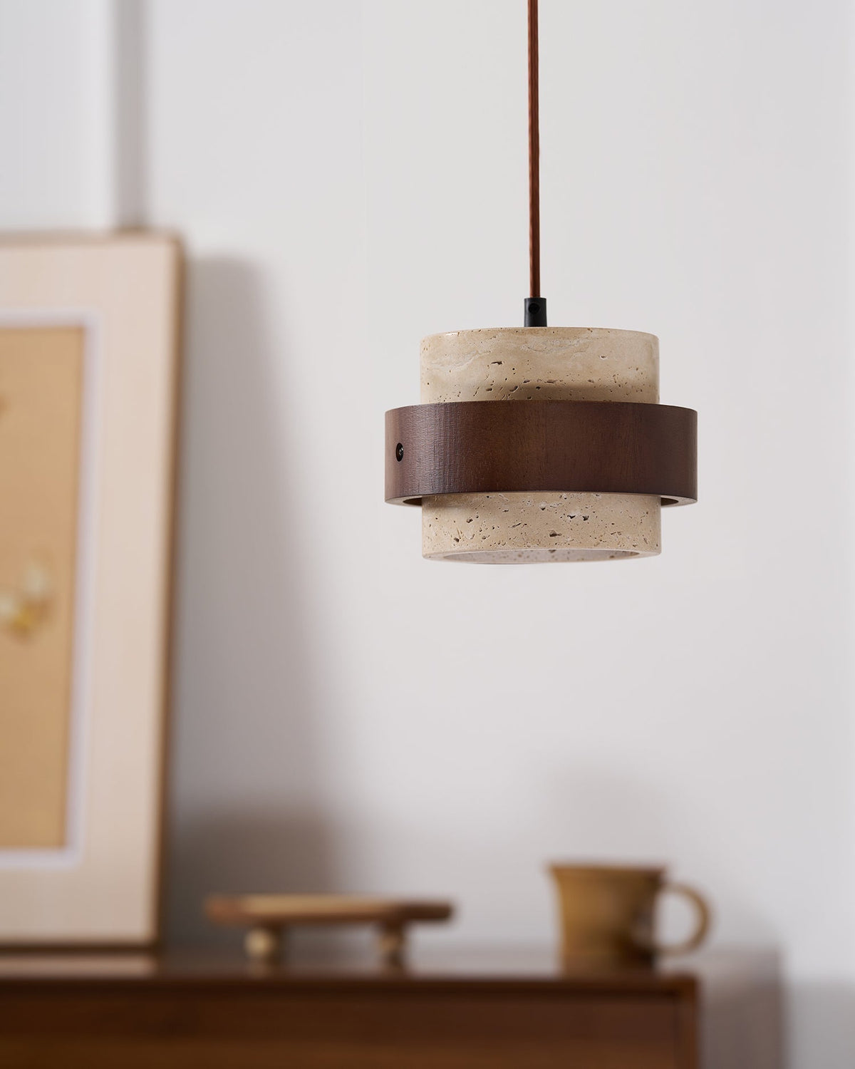Ritta Pendant Light Travertine