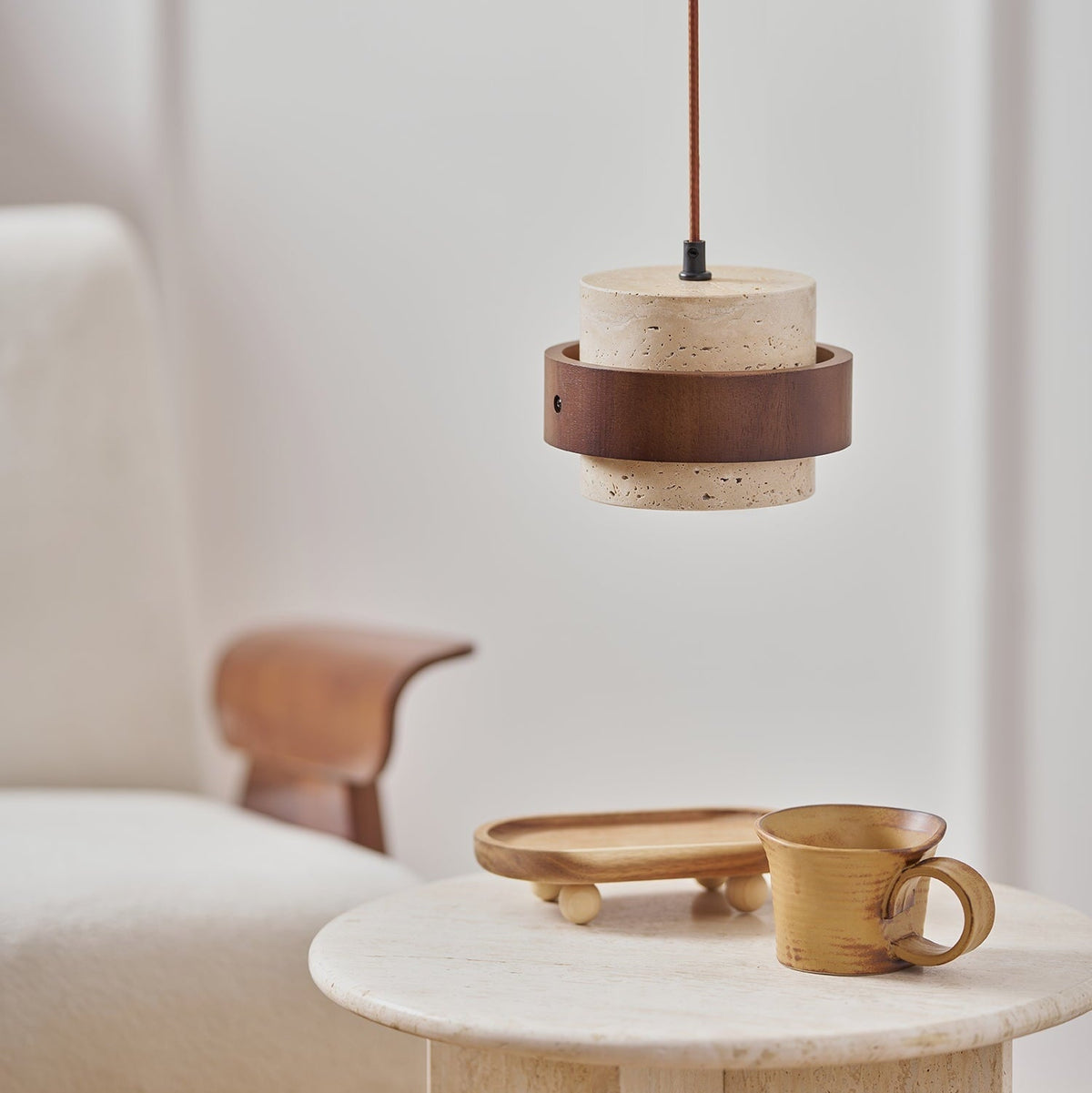 Ritta Pendant Light Travertine