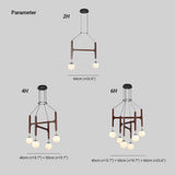 Terra Chandelier Geometric Wood