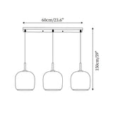 June Minimalist Pendant Light Glass Smoke Gray