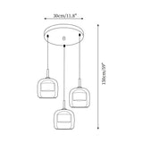 June Minimalist Pendant Light Glass Smoke Gray