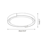 Juvio Minimalist Round Travertine Ceiling Light
