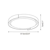Juvio Minimalist Round Travertine Ceiling Light