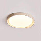 Juvio Minimalist Round Travertine Ceiling Light