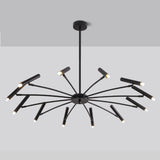 Arisha Modern Blown Linear Metal Multi-heads Chandelier