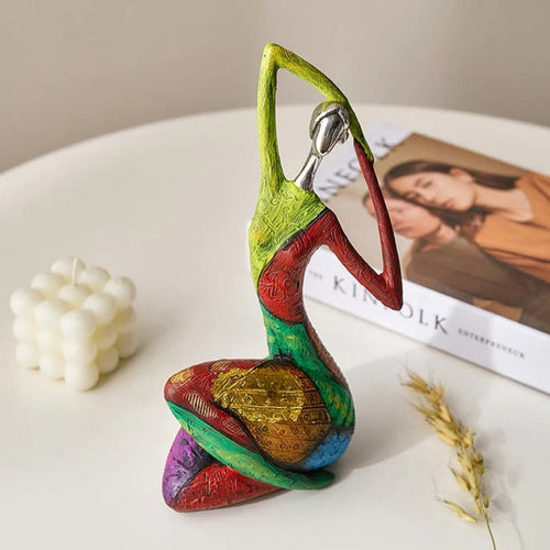 Abstract Yoga Woman Graffiti Sculpture