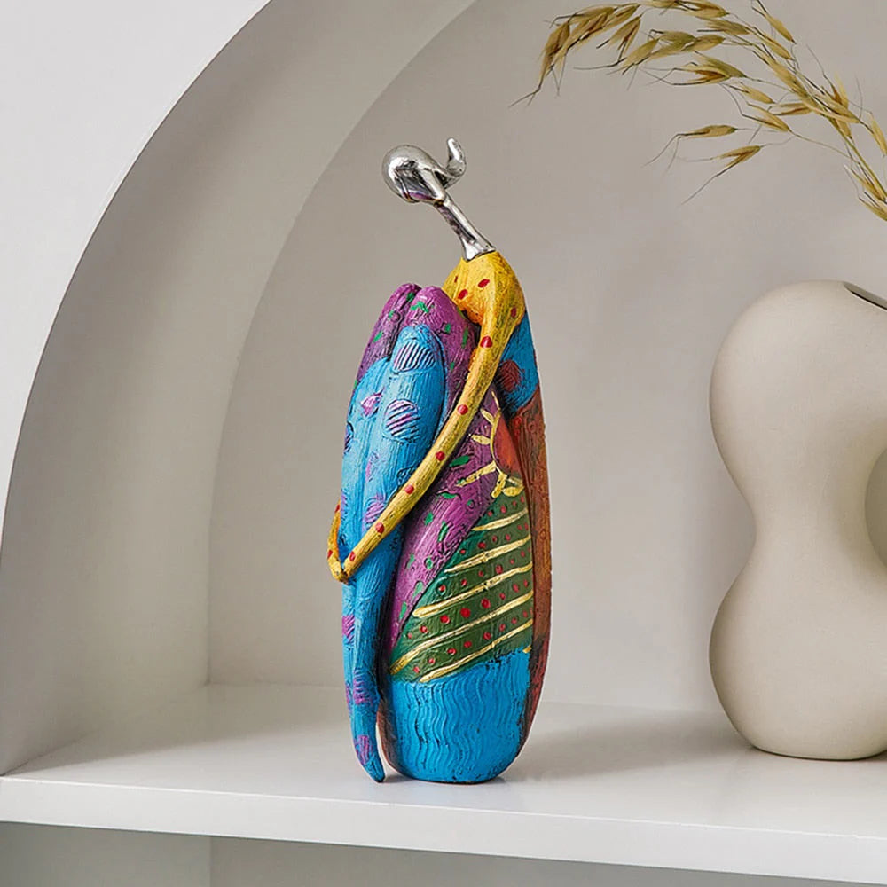 Abstract Yoga Woman Graffiti Sculpture