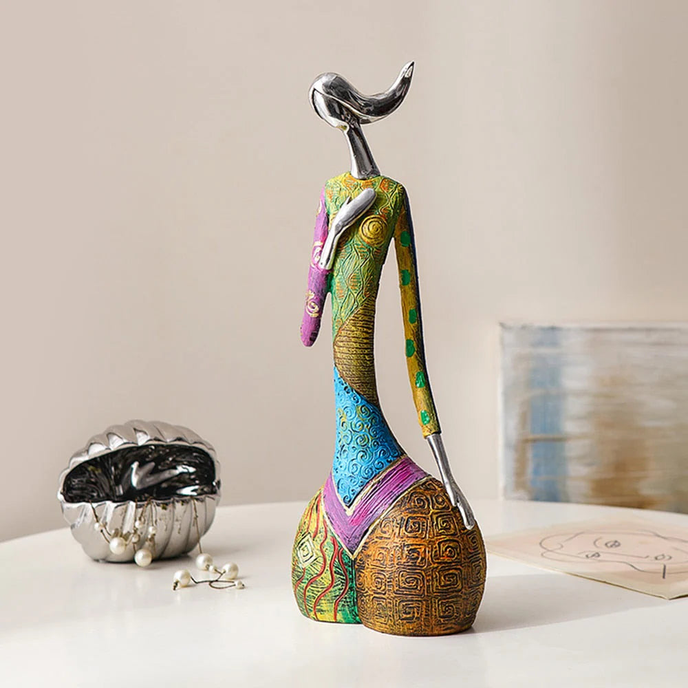 Abstract Yoga Woman Graffiti Sculpture