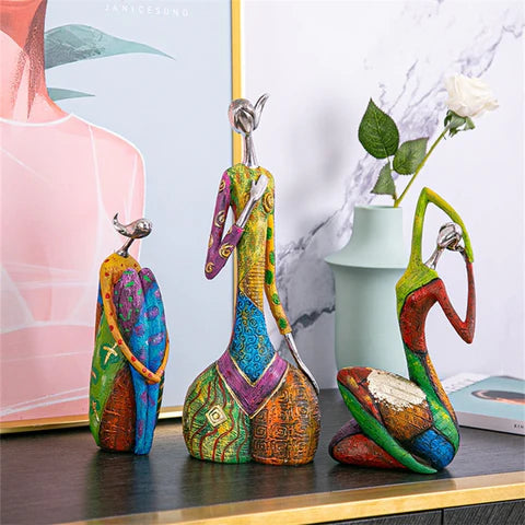 Abstract Yoga Woman Graffiti Sculpture