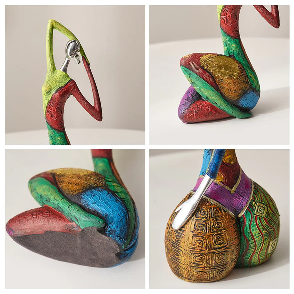 Abstract Yoga Woman Graffiti Sculpture