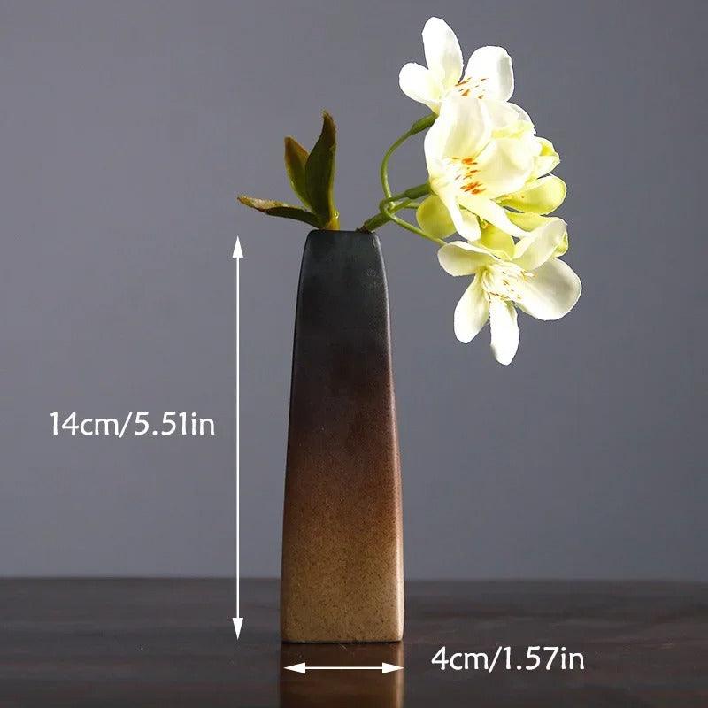 Earth-Tone Ceramic Bud Vase