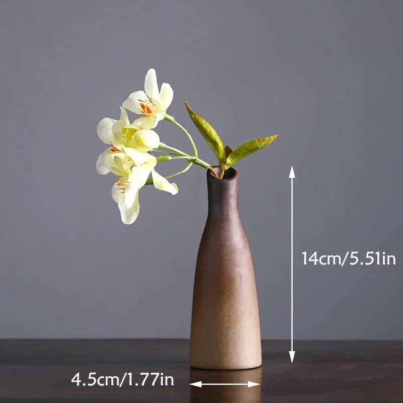Earth-Tone Ceramic Bud Vase