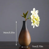 Earth-Tone Ceramic Bud Vase