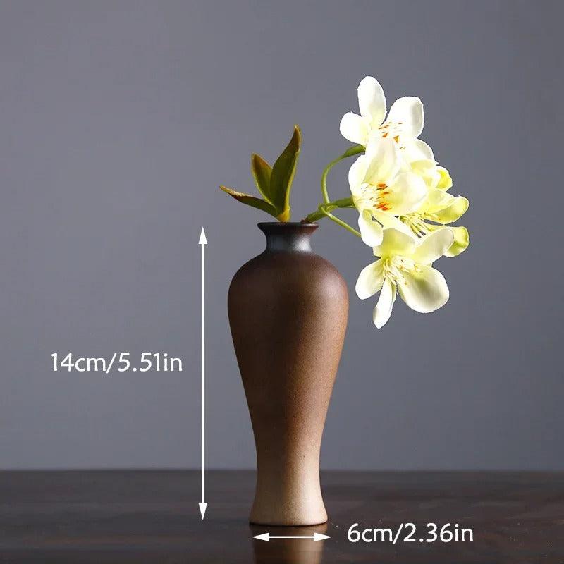 Earth-Tone Ceramic Bud Vase