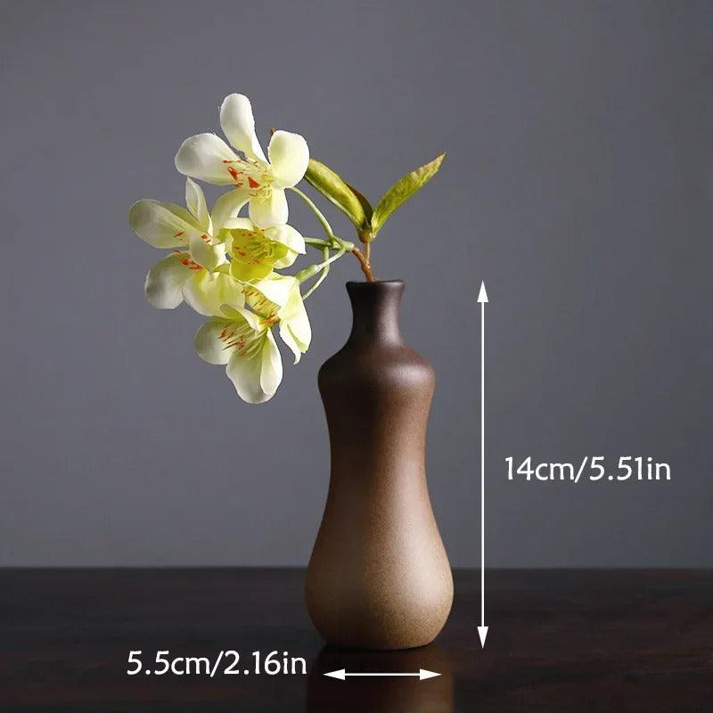 Earth-Tone Ceramic Bud Vase