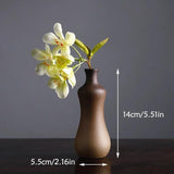 Earth-Tone Ceramic Bud Vase