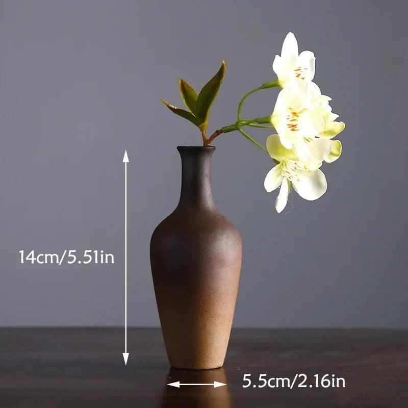 Earth-Tone Ceramic Bud Vase