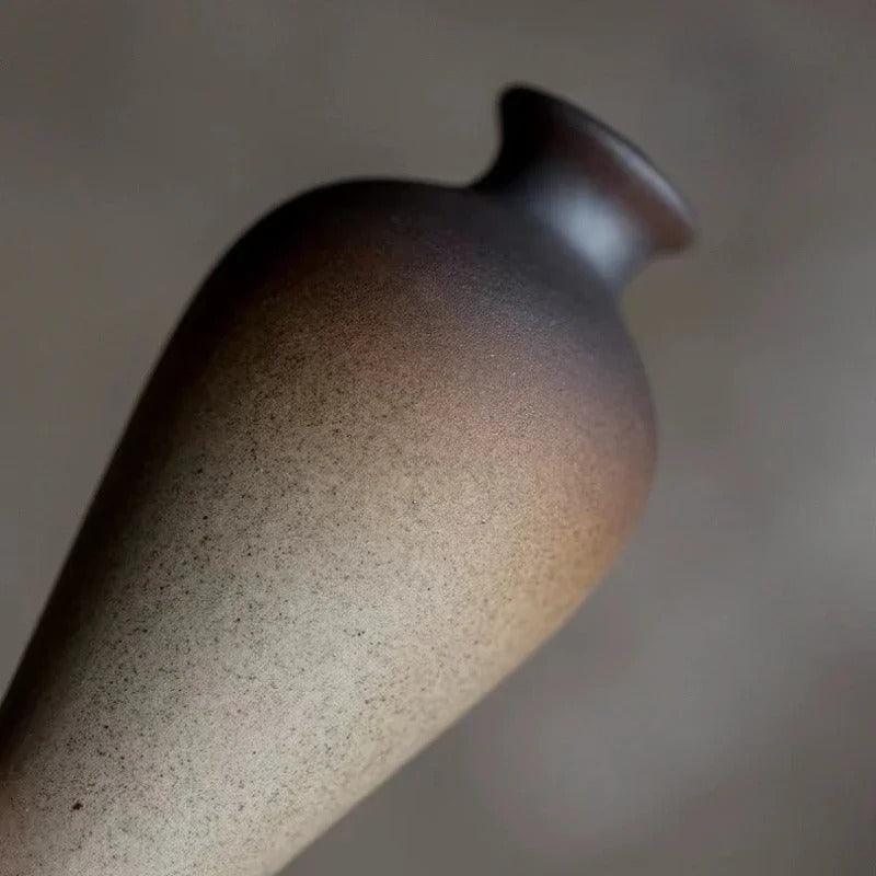 Earth-Tone Ceramic Bud Vase