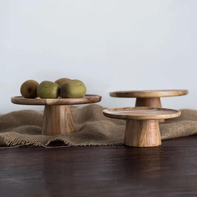 Timber Pedestal Display Tray