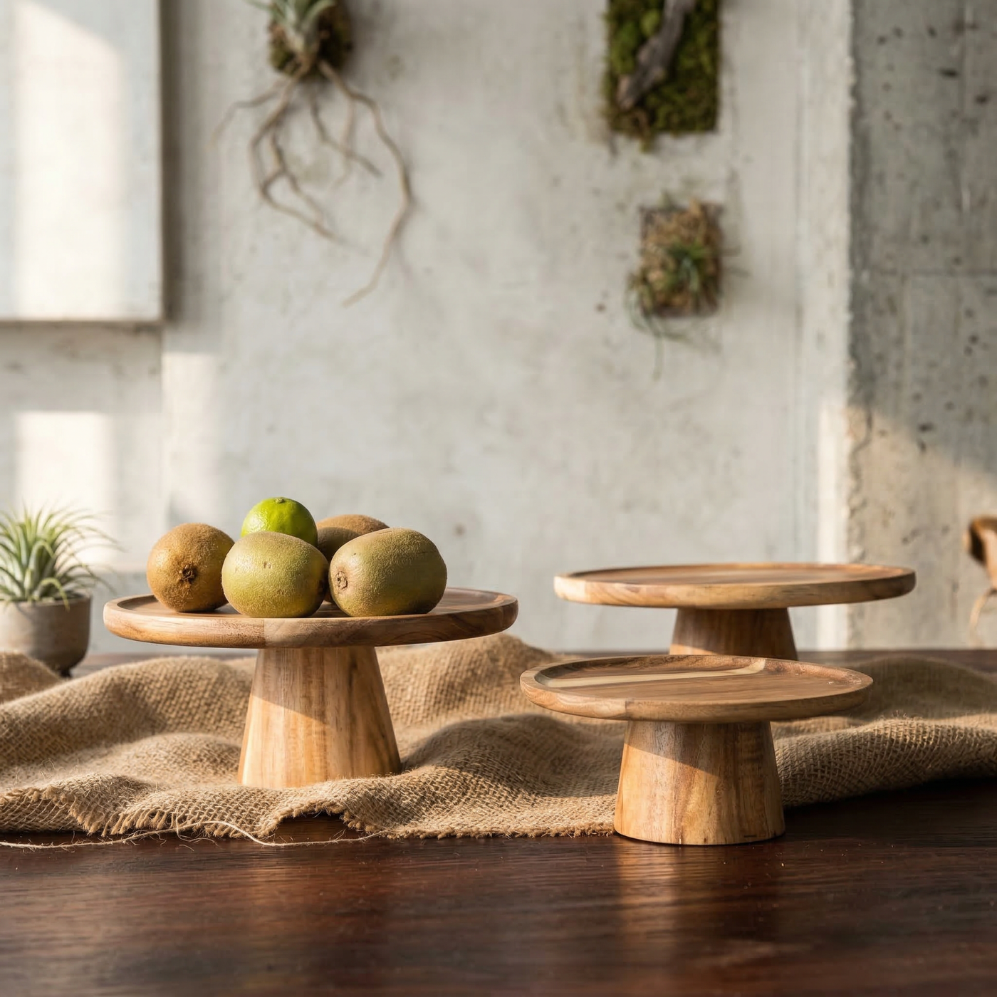 Timber Pedestal Display Tray