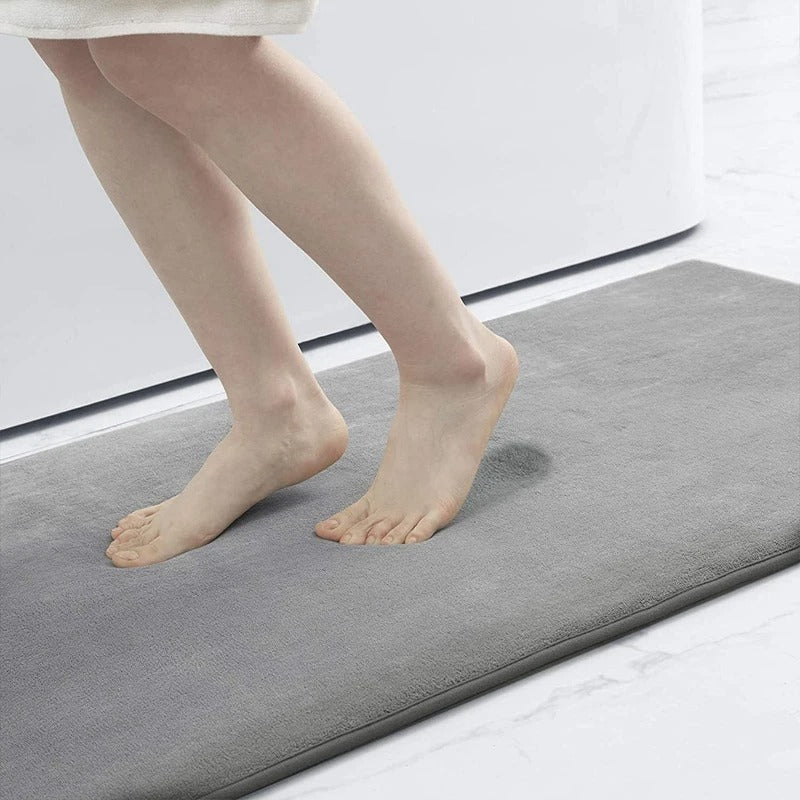Absorbent Non-Slip Velvet Memory Foam Bath Mat