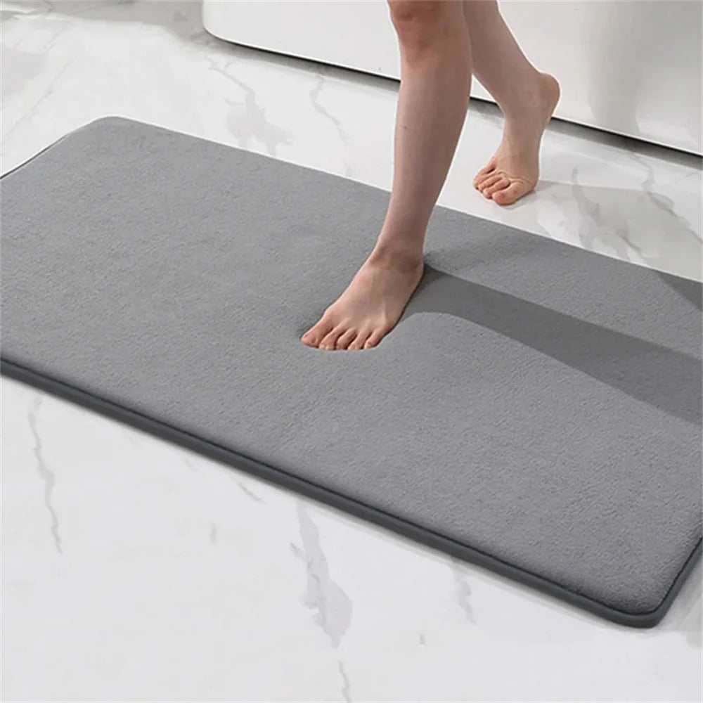 Absorbent Non-Slip Velvet Memory Foam Bath Mat