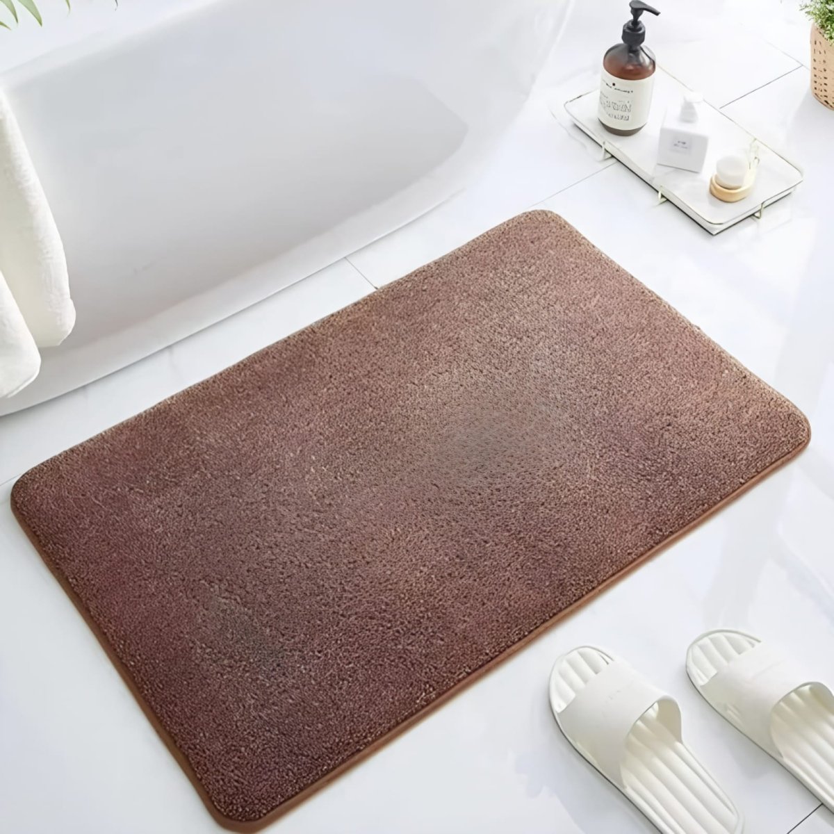 Absorbent Non-Slip Velvet Memory Foam Bath Mat