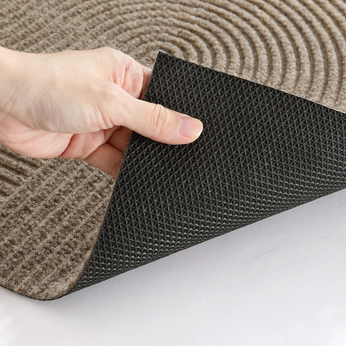 Non-Slip 3D Groove Wear-Resistant Polyester Doormat