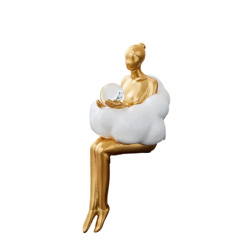 Reading Woman on Cloud Sculpture