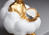 Reading Woman on Cloud Sculpture