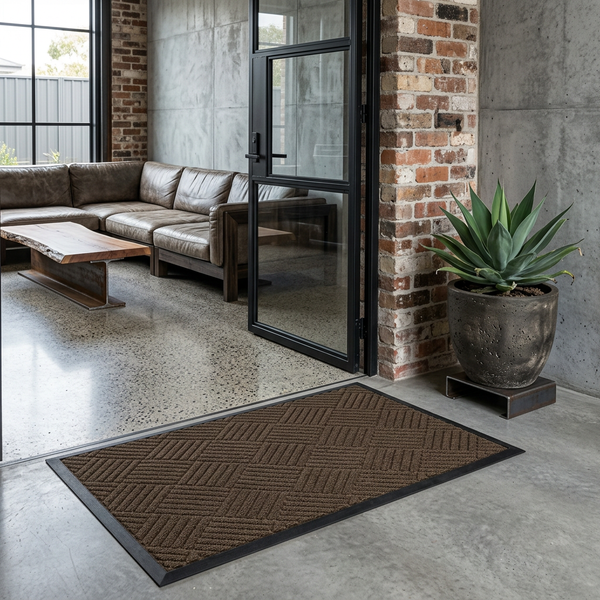 Non-Slip Geometric Indoor & Outdoor Entrance Mat