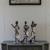 African Woman Musician Sculptures