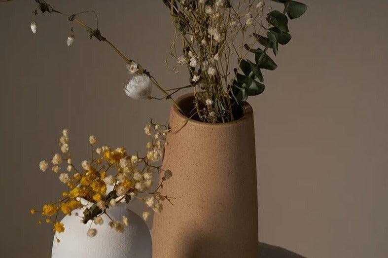 Speckled Tapered Ceramic Vase