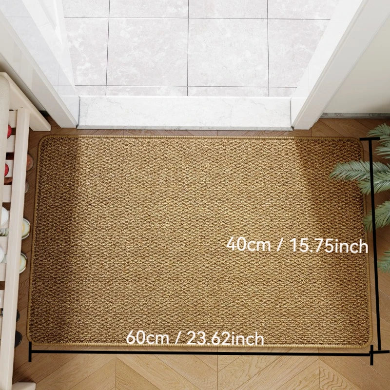 Natural Faux-Jute Non-Slip Woven Doormat