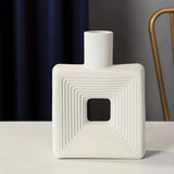 Square Relief Donut Vase