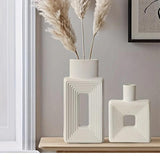 Square Relief Donut Vase