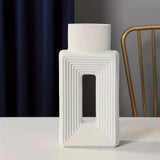 Square Relief Donut Vase