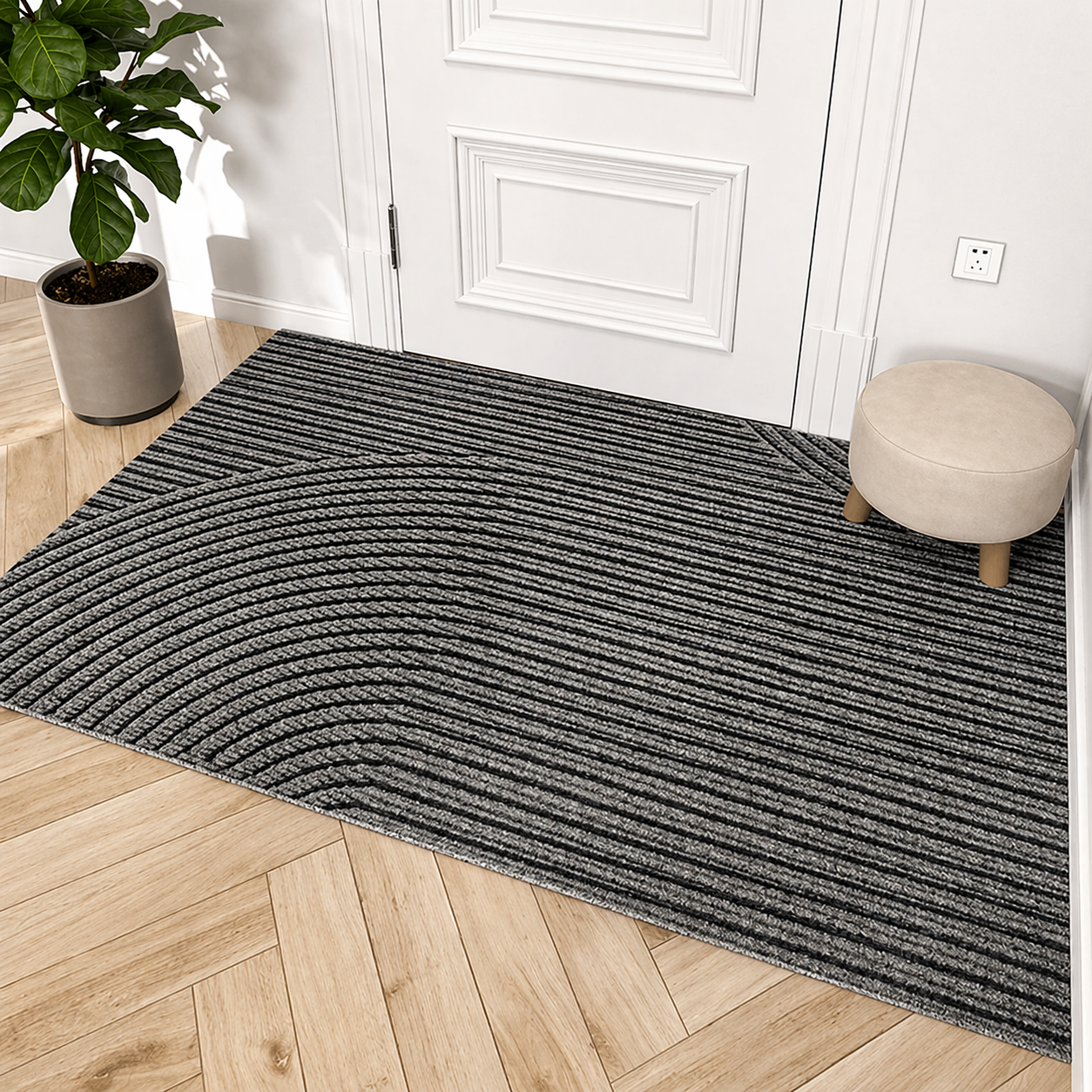 Non-Slip Ribbed Indoor Entryway Doormat